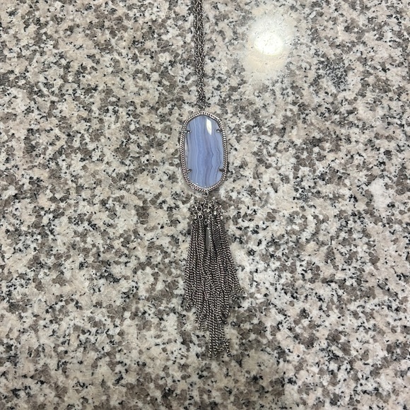 Kendra Scott Rayne Slate Silver Necklace - Picture 3 of 5